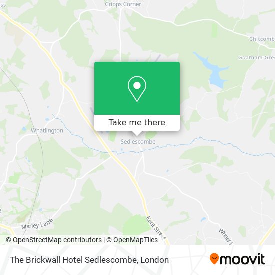 The Brickwall Hotel Sedlescombe map