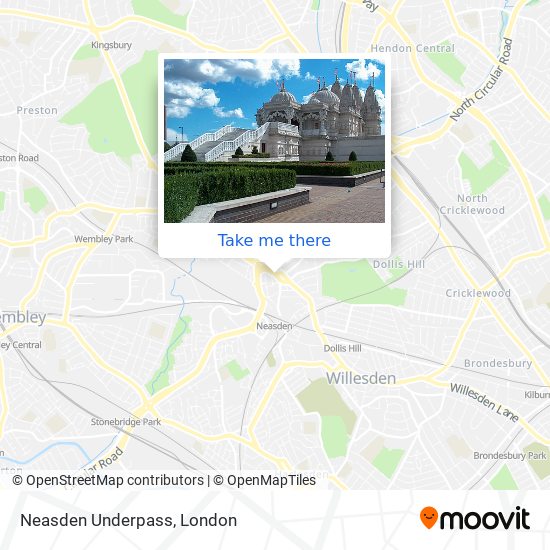 Neasden Underpass map