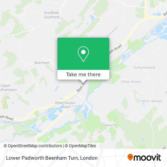 Lower Padworth Beenham Turn map