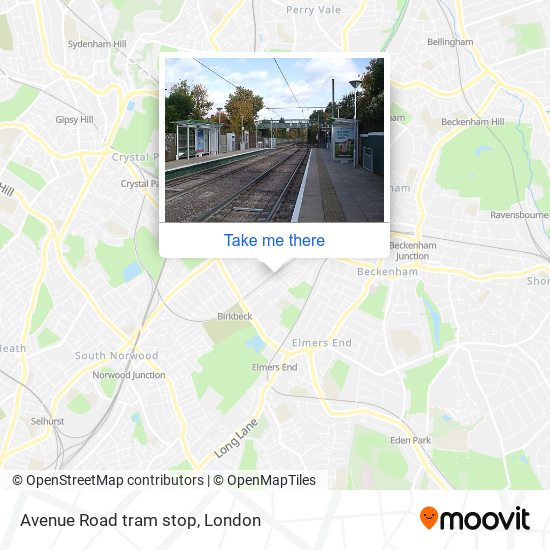 Avenue Road tram stop map
