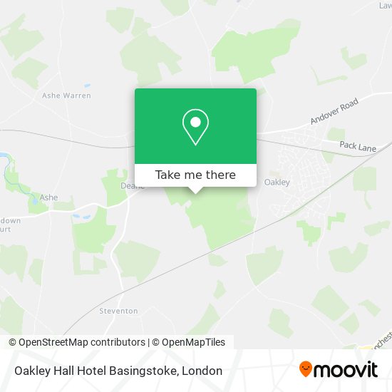 Oakley Hall Hotel Basingstoke map
