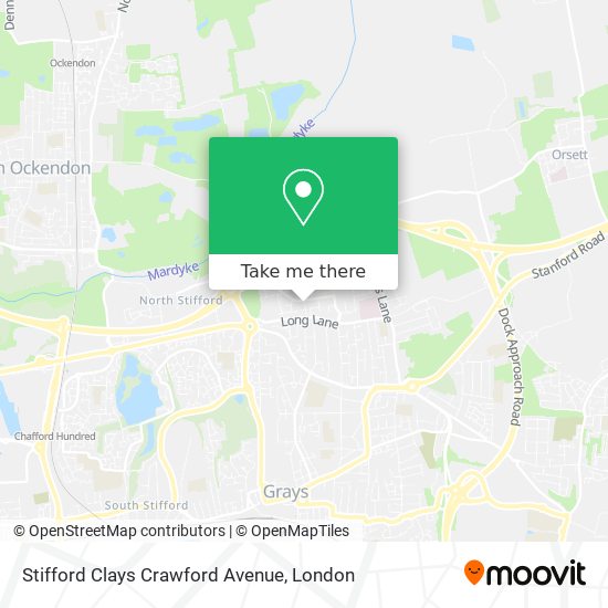 Stifford Clays Crawford Avenue map