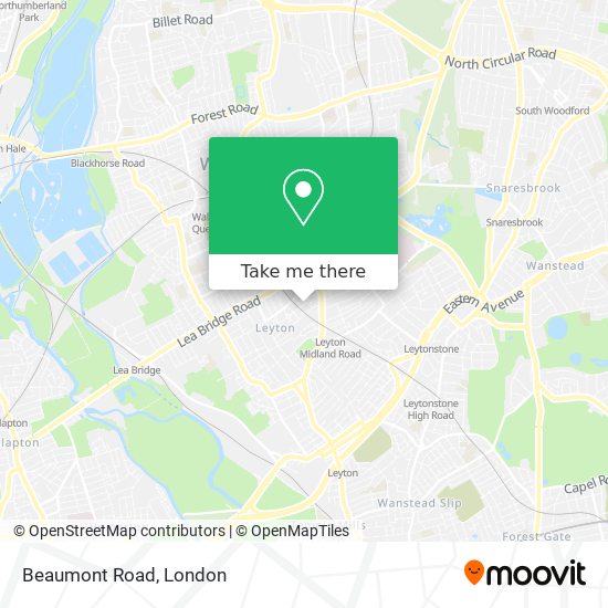 Beaumont Road map