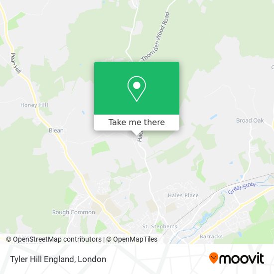 Tyler Hill England map