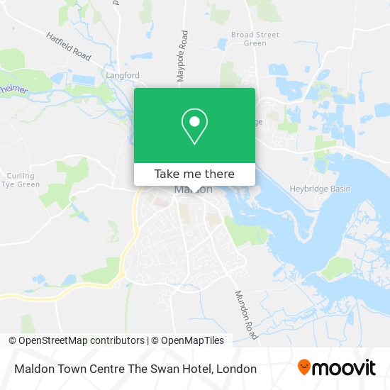 Maldon Town Centre The Swan Hotel map