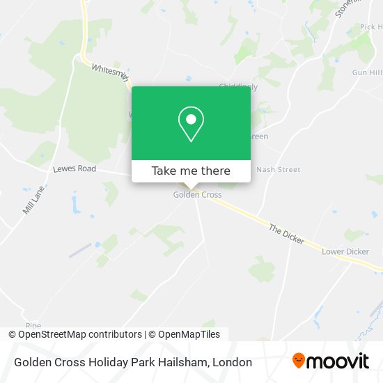 Golden Cross Holiday Park Hailsham map