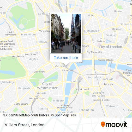 Villiers Street map