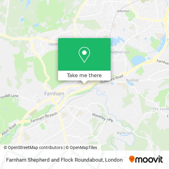 Farnham Shepherd and Flock Roundabout map