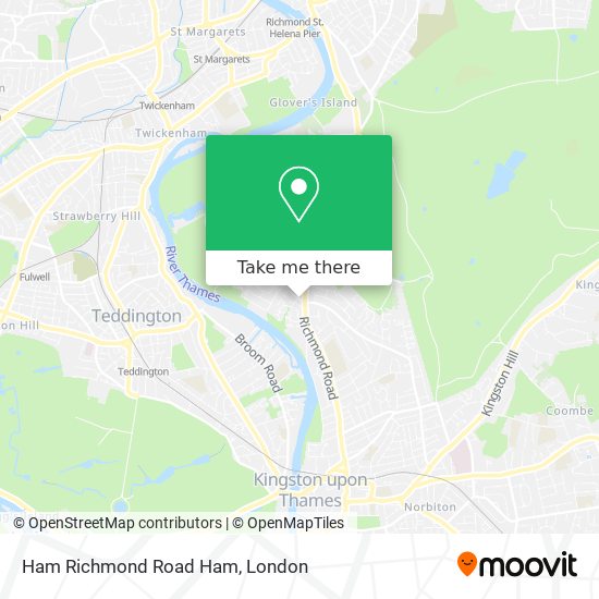 Ham Richmond Road Ham map