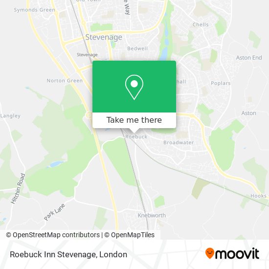 Roebuck Inn Stevenage map