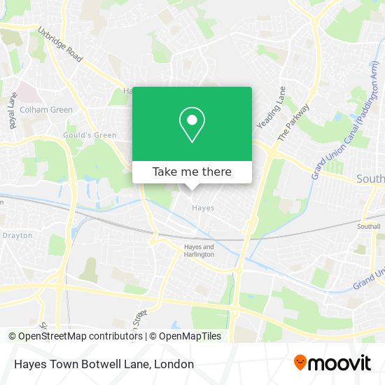 Hayes Town Botwell Lane map