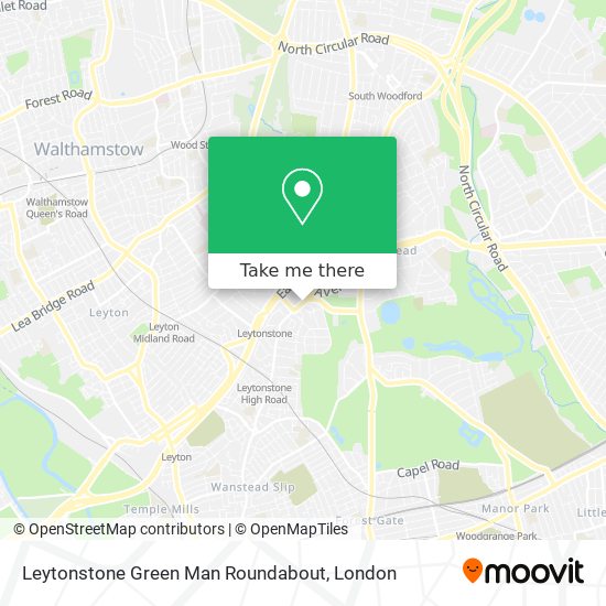 Leytonstone Green Man Roundabout map