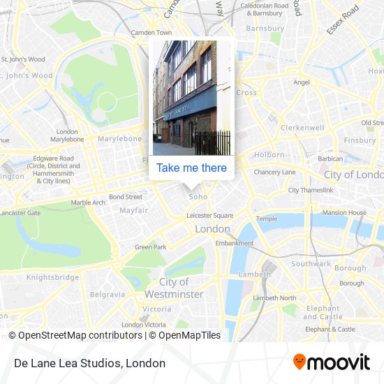 De Lane Lea Studios map