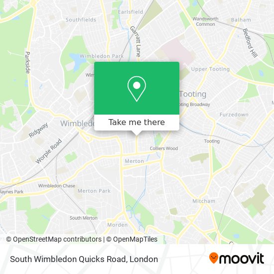 South Wimbledon Quicks Road map