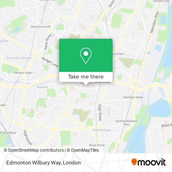 Edmonton Wilbury Way map