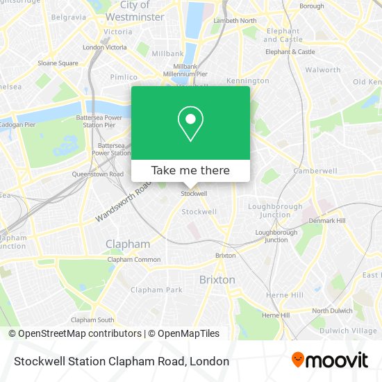 Stockwell Station Clapham Road map