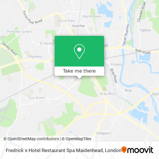 Fredrick s Hotel Restaurant Spa Maidenhead map
