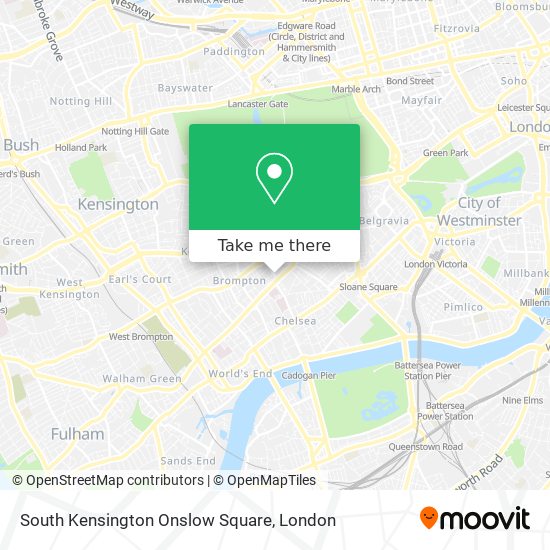 South Kensington Onslow Square map