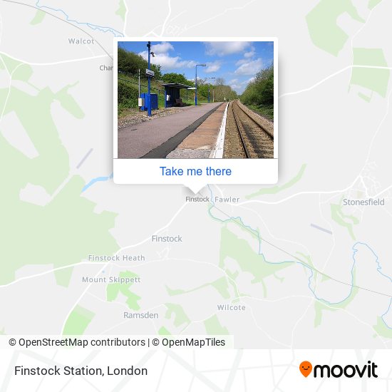 Finstock Station map