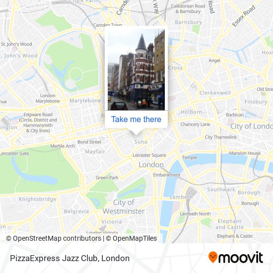PizzaExpress Jazz Club map