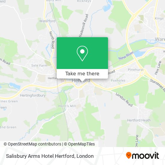 Salisbury Arms Hotel Hertford map