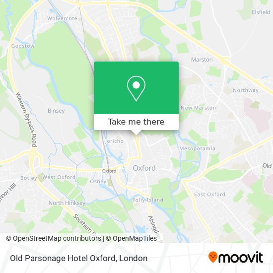 Old Parsonage Hotel Oxford map