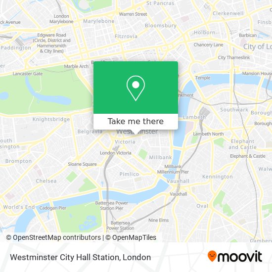 Westminster City Hall Station map