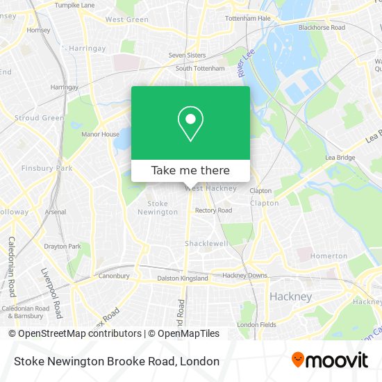 Stoke Newington Brooke Road map