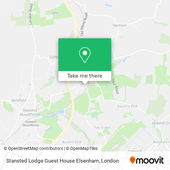Stansted Lodge Guest House Elsenham map