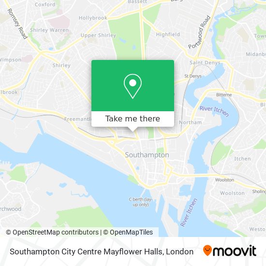 Southampton City Centre Mayflower Halls map