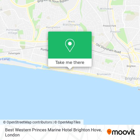 Best Western Princes Marine Hotel Brighton Hove map