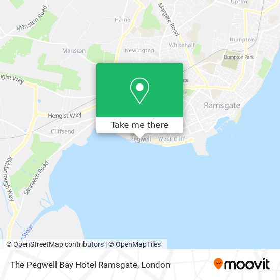 The Pegwell Bay Hotel Ramsgate map