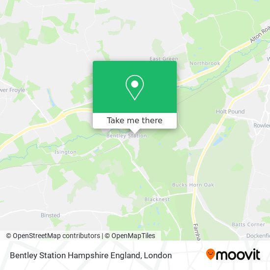 Bentley Station Hampshire England map