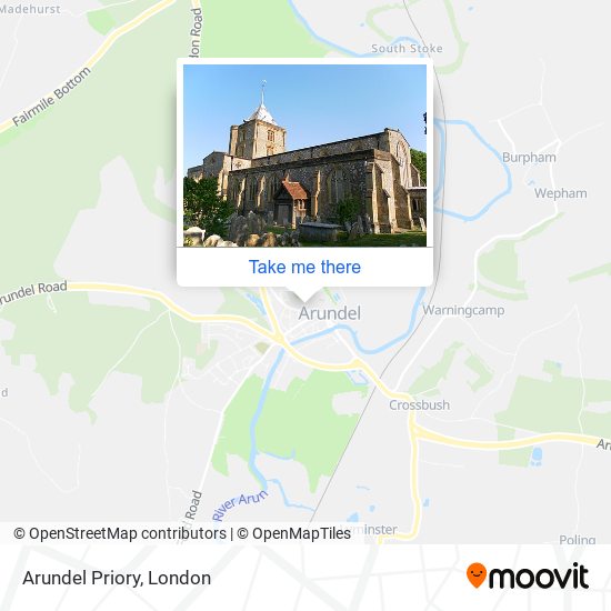 Arundel Priory map