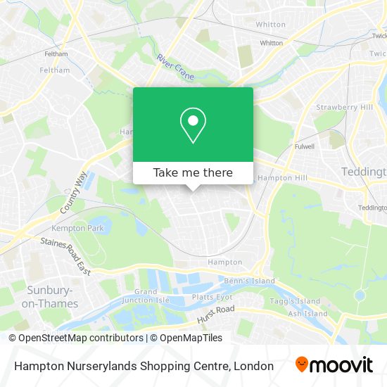 Hampton Nurserylands Shopping Centre map