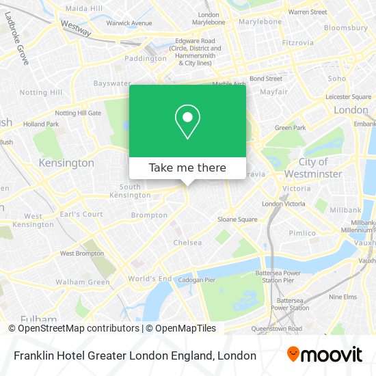 Franklin Hotel Greater London England map
