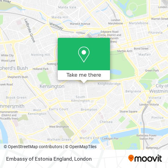 Embassy of Estonia England map