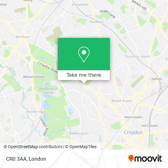 CR0 3AA map