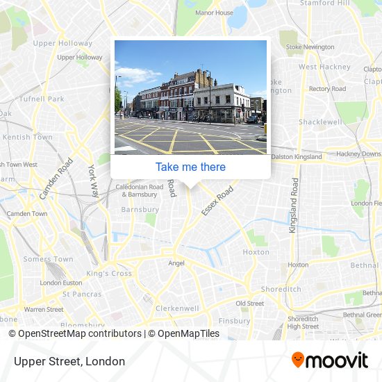 Upper Street map