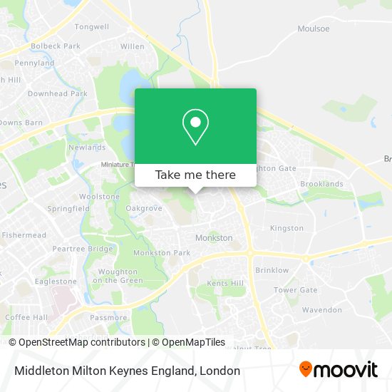 Middleton Milton Keynes England map