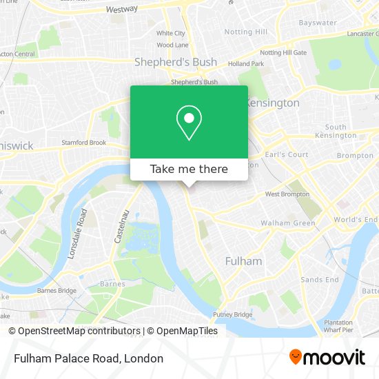 Fulham Palace Road map