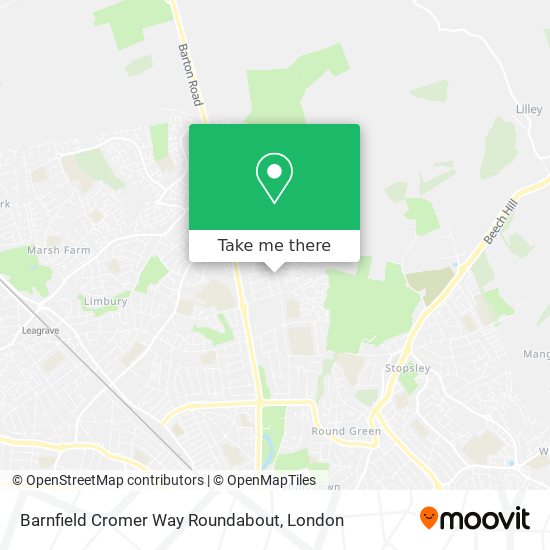 Barnfield Cromer Way Roundabout map