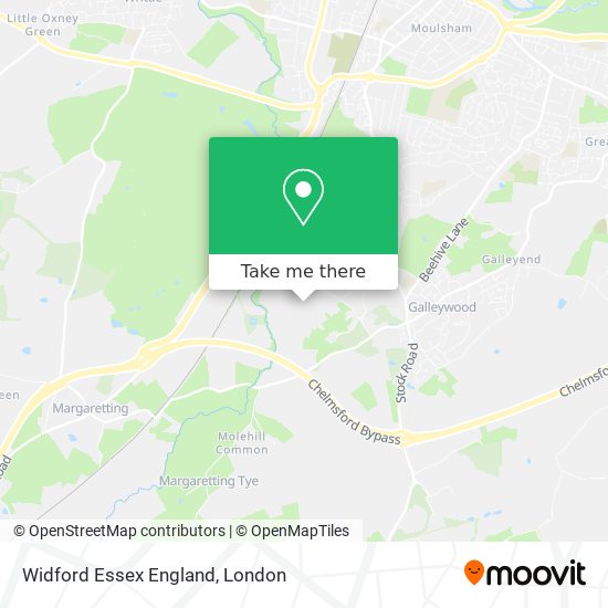 Widford Essex England map