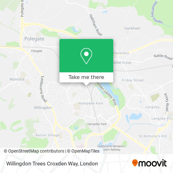 Willingdon Trees Croxden Way map