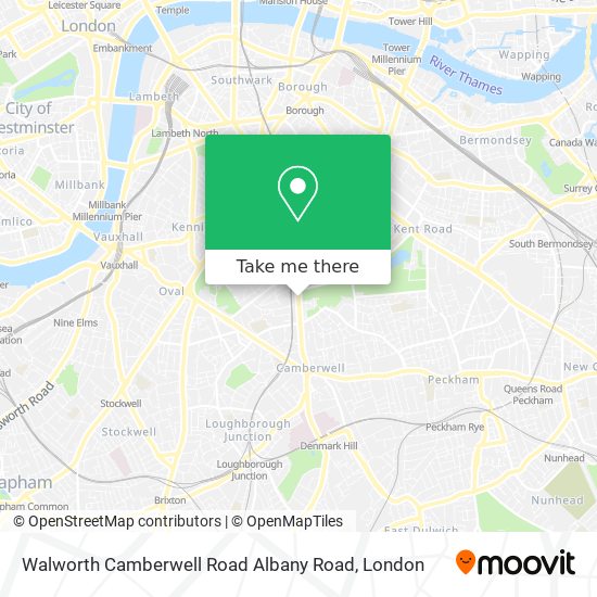 Walworth Camberwell Road Albany Road map