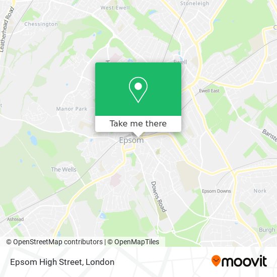 Epsom High Street map