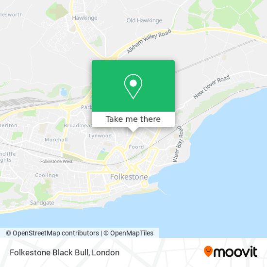 Folkestone Black Bull map