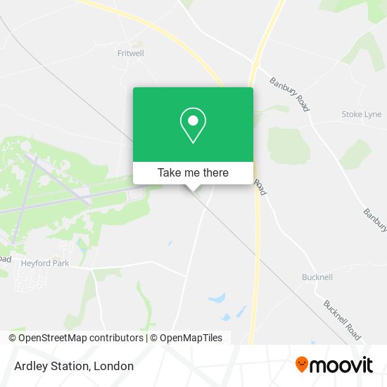 Ardley Station map