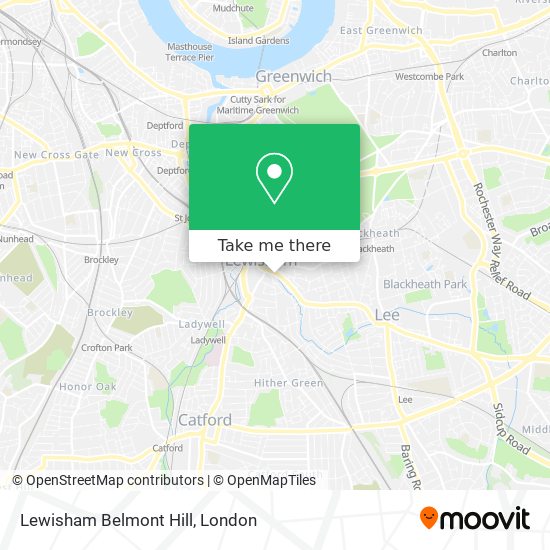 Lewisham Belmont Hill map