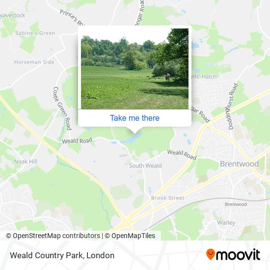 Weald Country Park map